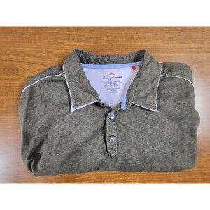 Tommy Bahama Jeans Mens  Island Modern Fit  Short Sleeve Shirt Brown XL